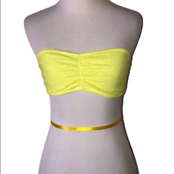 PINK Victoria's Secret Other - 5/$30 🎈 Pink Victorias Secret medium yellow lace bandeau‎